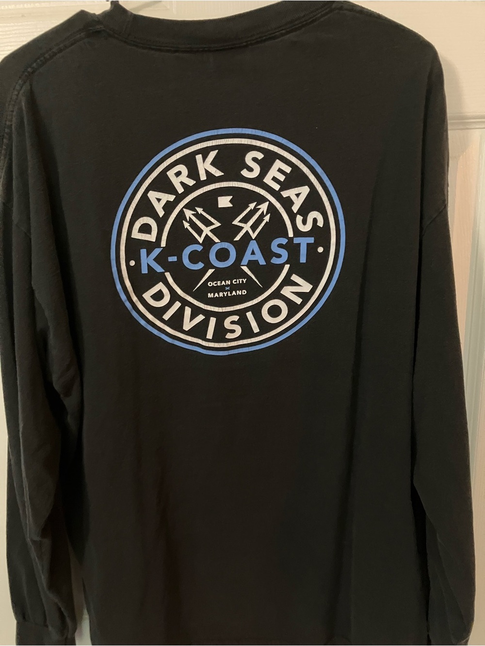 DARK SEAS DIVISION XL Long Sleeve T Shirt KCoast Black Ocean City MD
